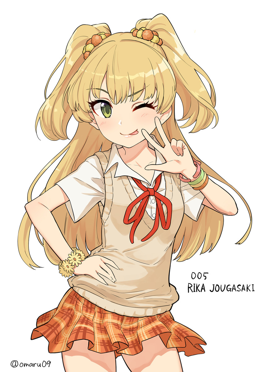 jougasaki rika (idolmaster and 1 more) drawn by omaru_gyuunyuu