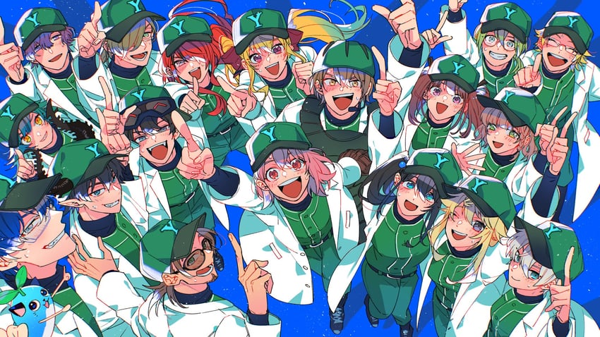 sasaki saku, takamiya rion, lain paterson, kagami hayato, uki violeta, and 13 more (nijisanji) drawn by chappa_(chabaco0401)