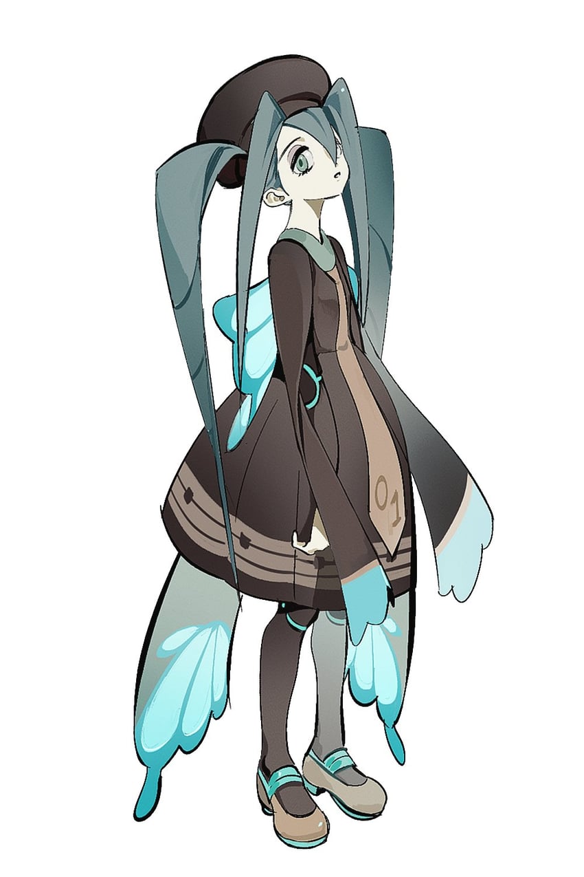 hatsune miku and bug miku (pokemon and 2 more) drawn by ah_211