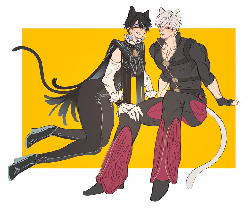 dante and bayonetta (devil may cry and 3 more) drawn by mont_spark