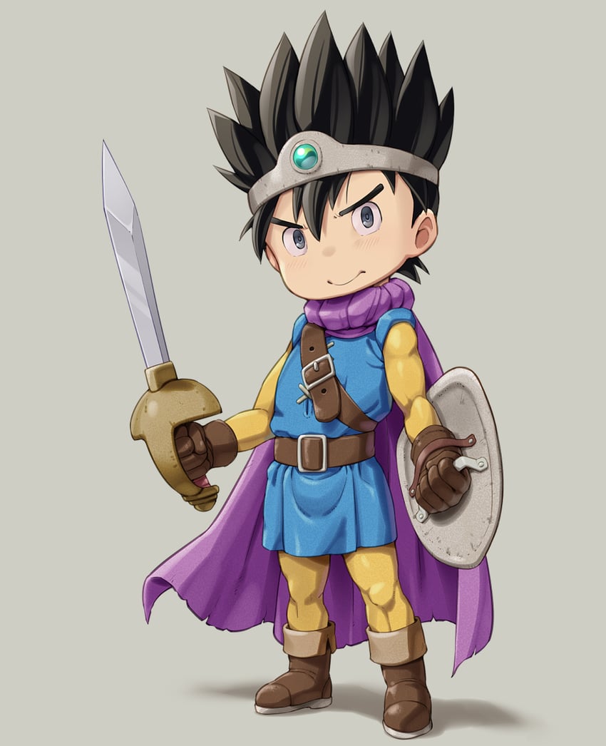 roto and hero (dragon quest and 1 more) drawn by shikuta_maru