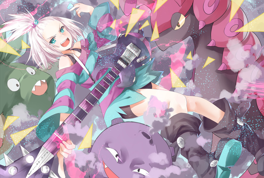 roxie, scolipede, koffing, and trubbish (pokemon and 1 more) drawn by poppy_(poppykakaka)