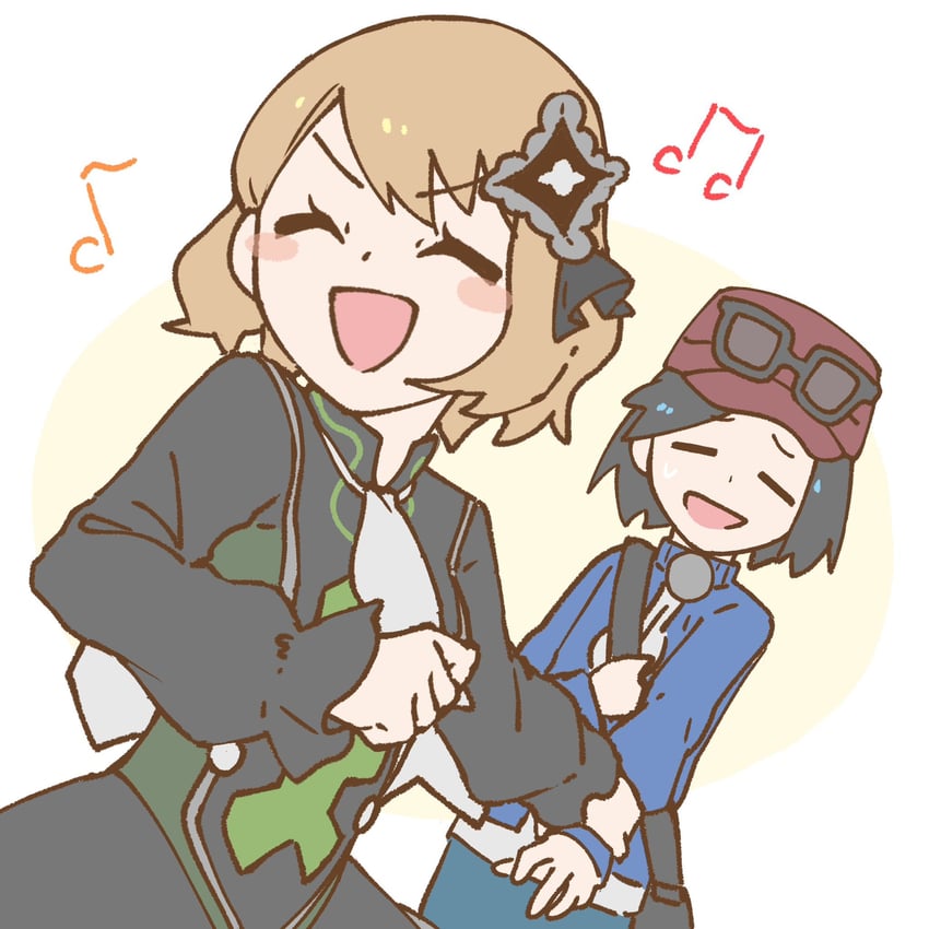 serena and calem (pokemon and 2 more) drawn by omochi_(omotimotittona3)