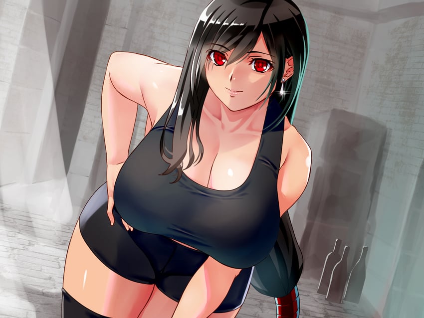 tifa lockhart (final fantasy and 2 more) drawn by switch01