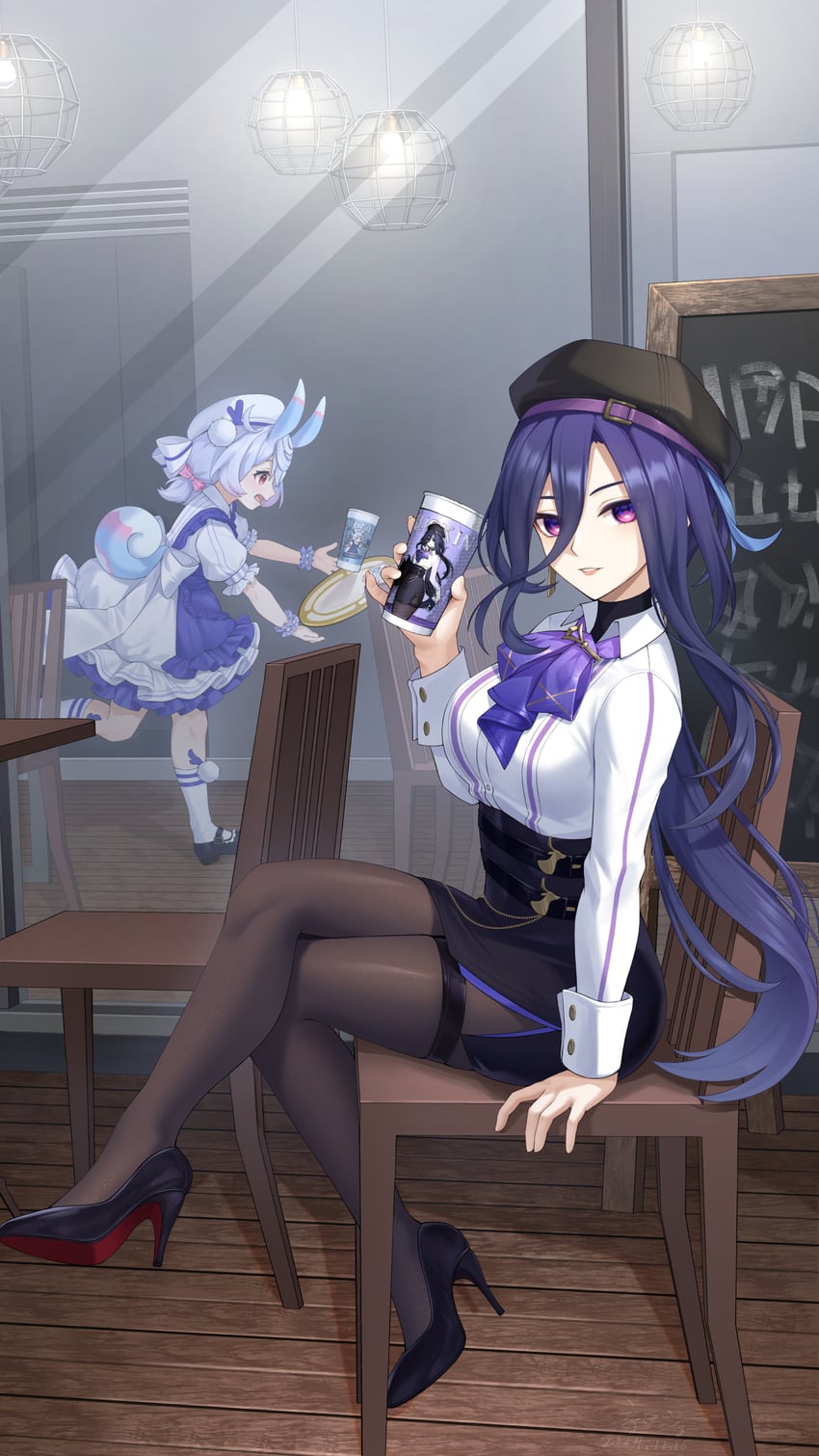 clorinde and sigewinne (genshin impact) drawn by qi_xuan