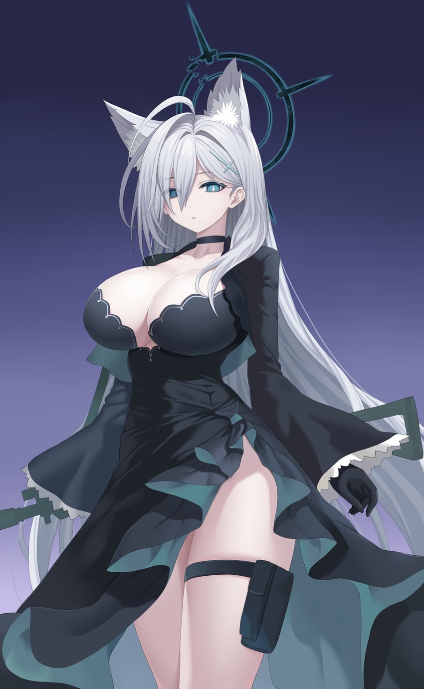 shiroko and shiroko terror (blue archive) drawn by asamura_hiori