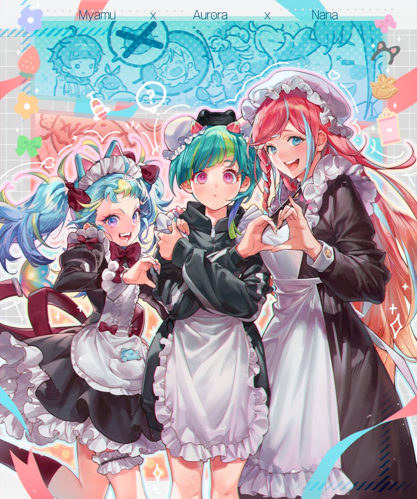 omega auru, myamu, and hibino matsuri (pretty series and 1 more) drawn by chiltaku
