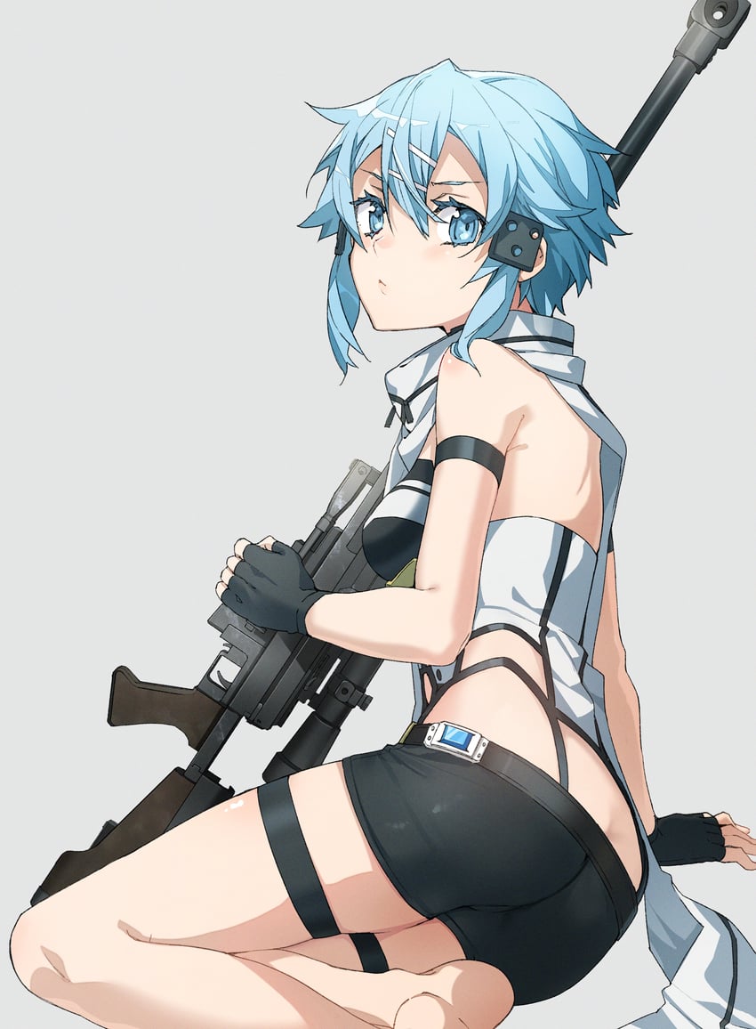 sinon (sword art online) drawn by yoru_kiri