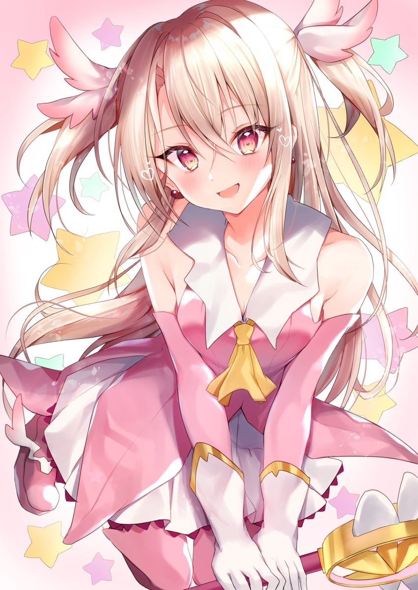 illyasviel von einzbern, prisma illya, and magical ruby (fate and 1 more) drawn by nenobi_(nenorium)