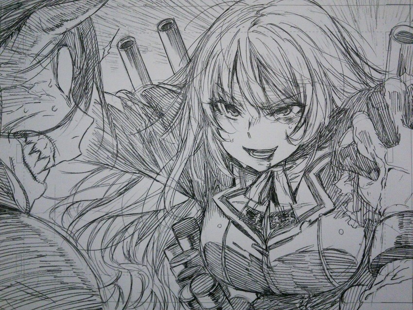 atago and battleship princess (kantai collection) drawn by kojima_takeshi