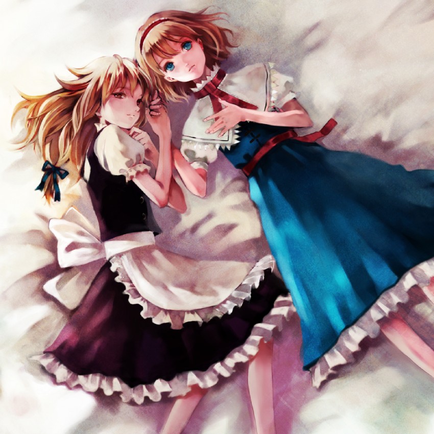 kirisame marisa and alice margatroid (touhou) drawn by fukahire_(ruinon)