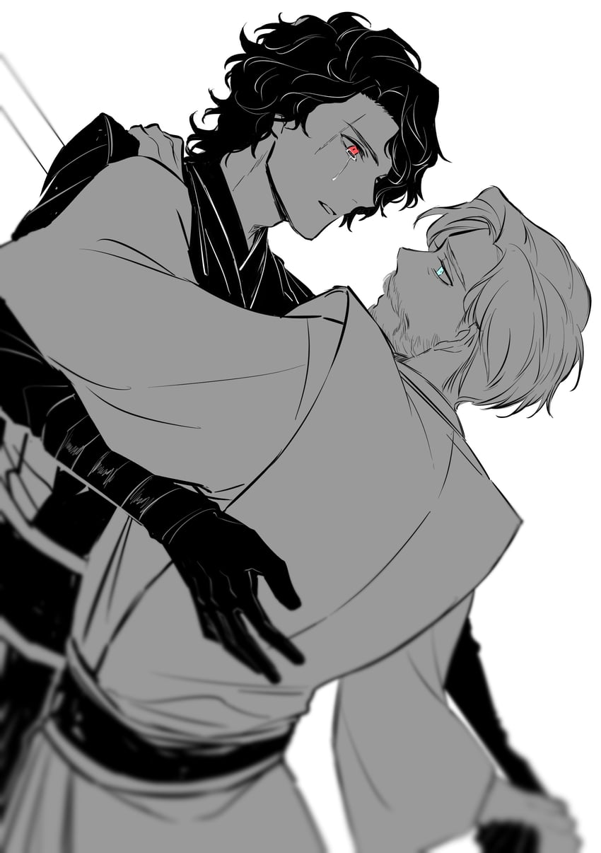 obi-wan kenobi and anakin skywalker (star wars and 1 more) drawn by itokon300