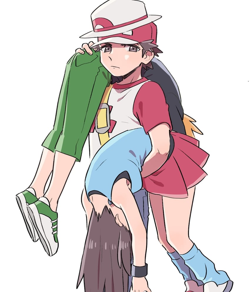 red, blue oak, and leaf (pokemon and 2 more) drawn by pumpkinpan