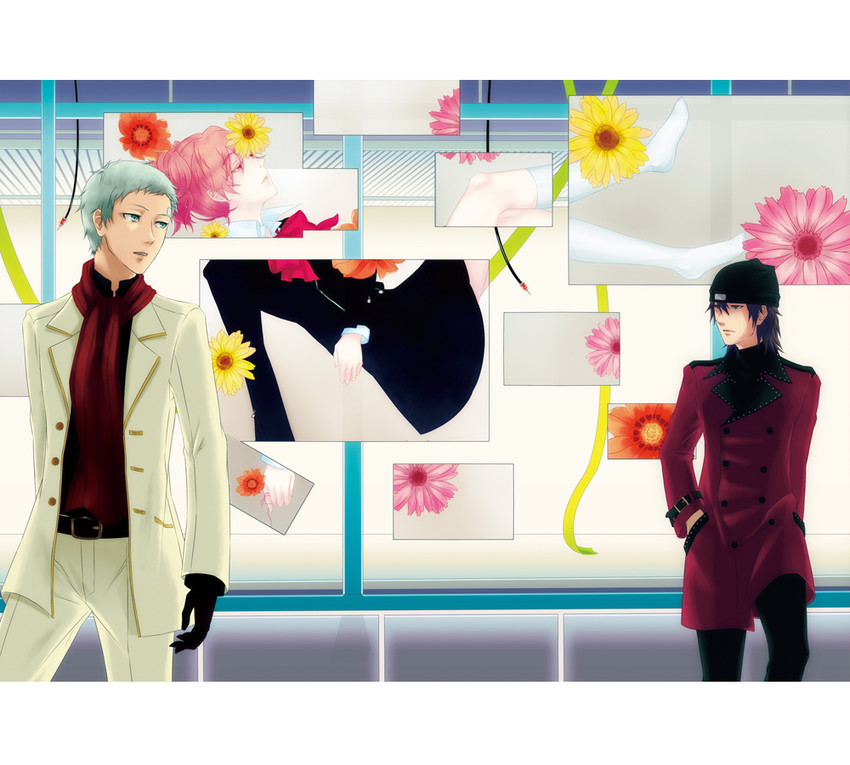 shiomi kotone, sanada akihiko, and aragaki shinjirou (persona and 2 more) drawn by mishina_nao