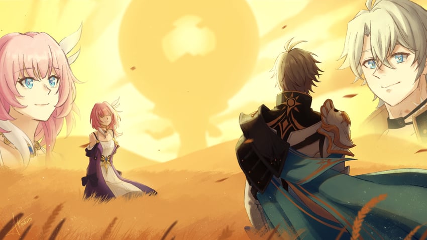 phainon, cyrene, and kephale (honkai and 1 more) drawn by yeorelz_15