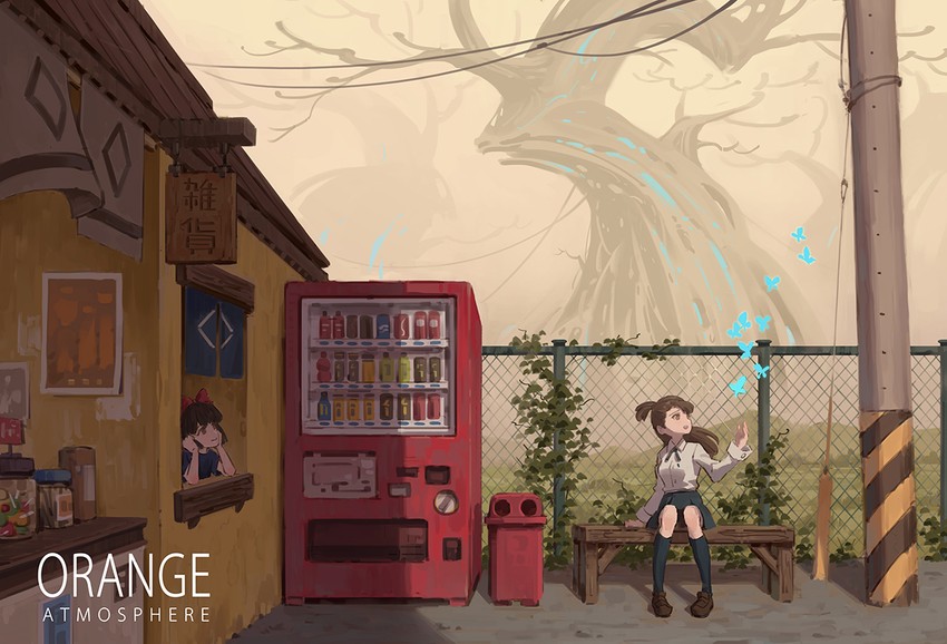 kagari atsuko and kiki (little witch academia and 1 more) drawn by yusheng