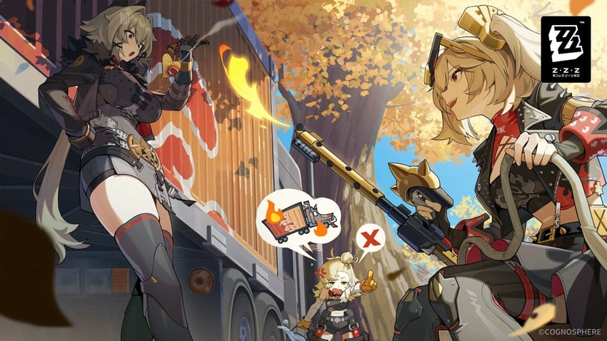 burnice white, caesar king, and piper wheel (zenless zone zero)