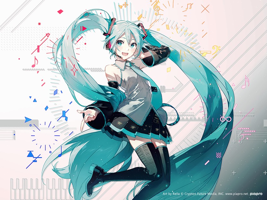hatsune miku (vocaloid) drawn by rella