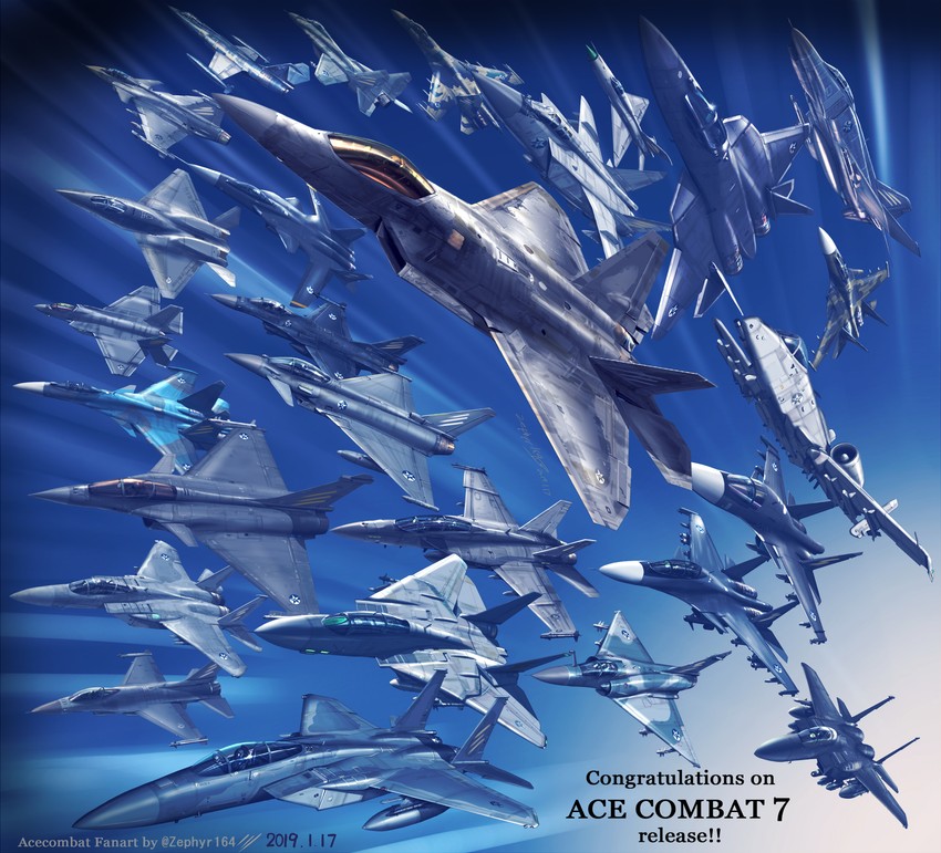 trigger (ace combat and 2 more) drawn by zephyr164