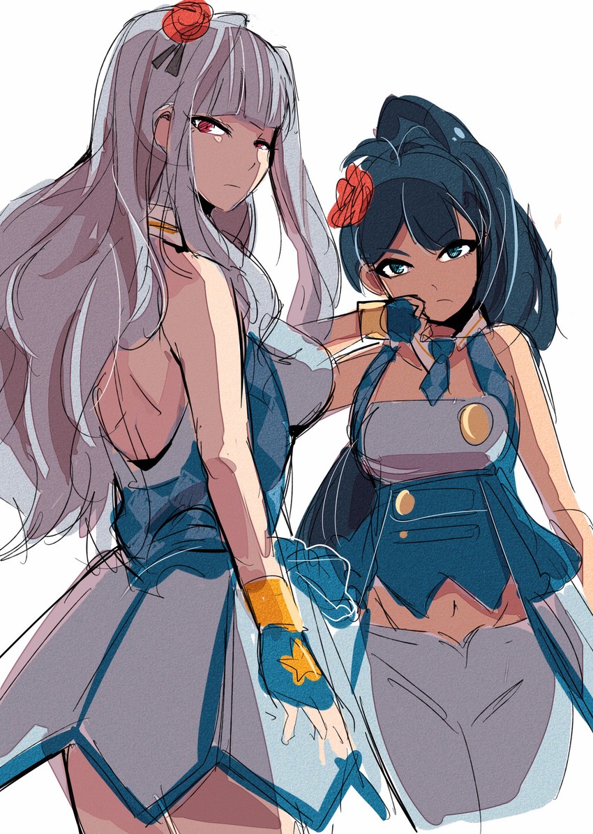 shijou takane and ganaha hibiki (idolmaster) drawn by tuxedo_de_cat