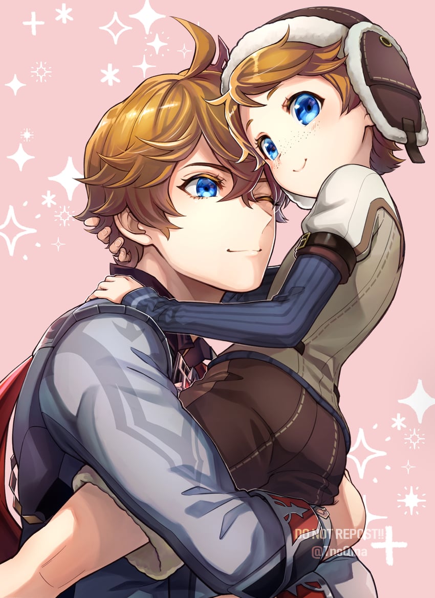 tartaglia and teucer (genshin impact) drawn by tnoqina