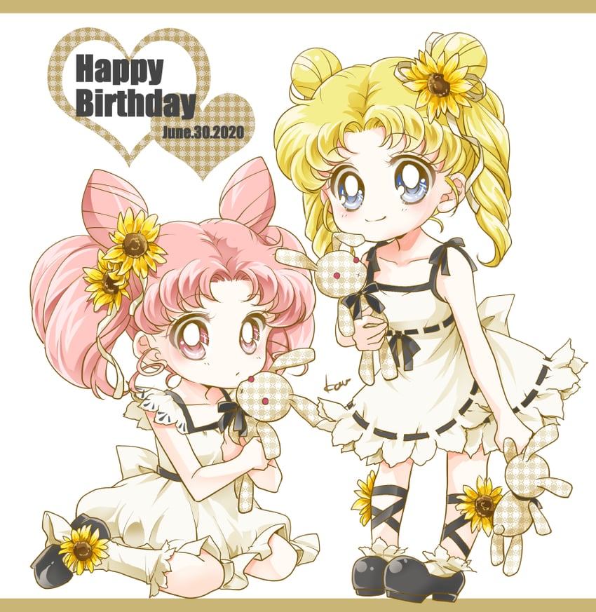 tsukino usagi and chibi usa (bishoujo senshi sailor moon) drawn by sarashina_kau
