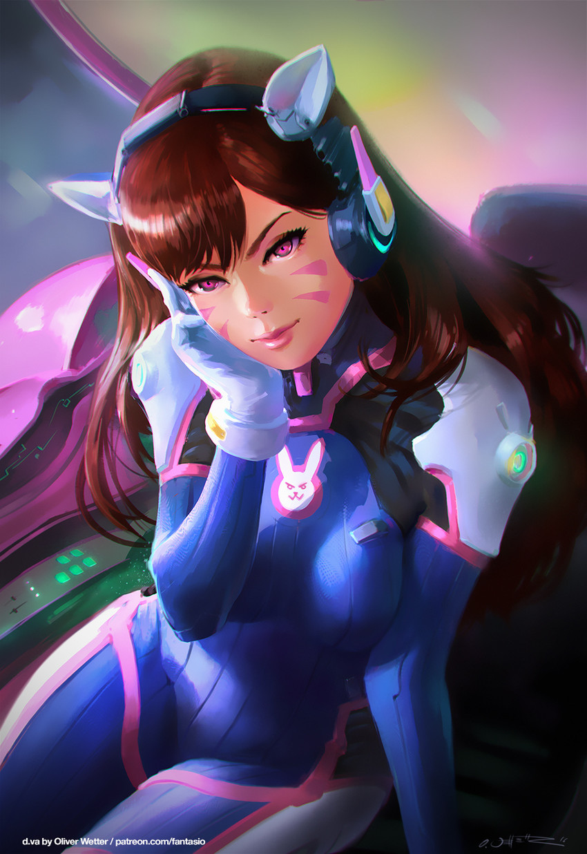 d.va (overwatch and 1 more) drawn by oliver_wetter