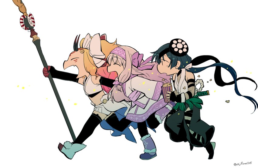 ibaraki douji, sitonai, and mochizuki chiyome (fate and 1 more) drawn by asaya_minoru