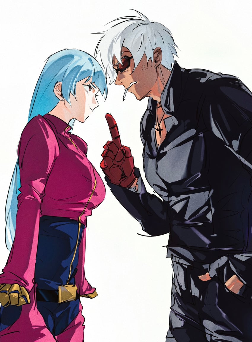 kula diamond and k' (the king of fighters) drawn by nemui2242