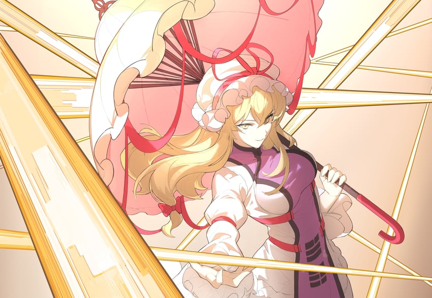 yakumo yukari (touhou and 1 more) drawn by devilkillerx