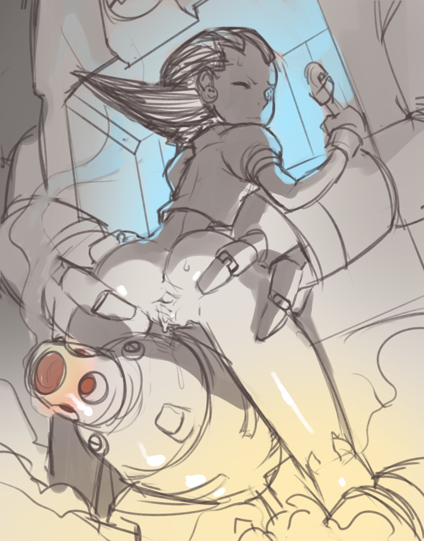 tron bonne (mega man and 1 more) drawn by norasuko