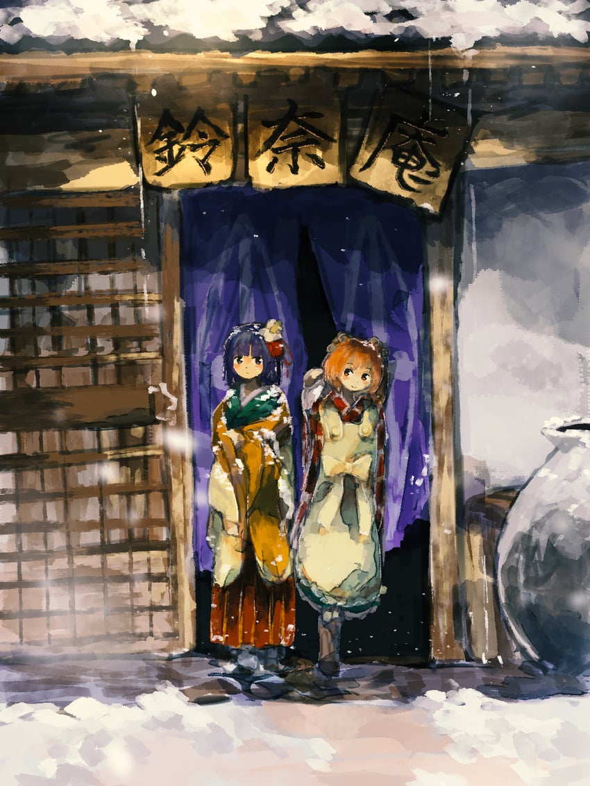 hieda no akyuu and motoori kosuzu (touhou and 1 more) drawn by liangming_toho