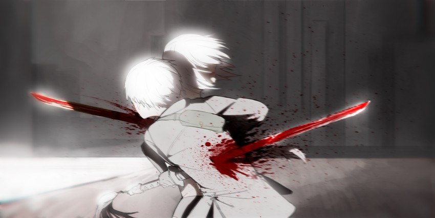 9s and a2 (nier and 1 more) drawn by remiilla
