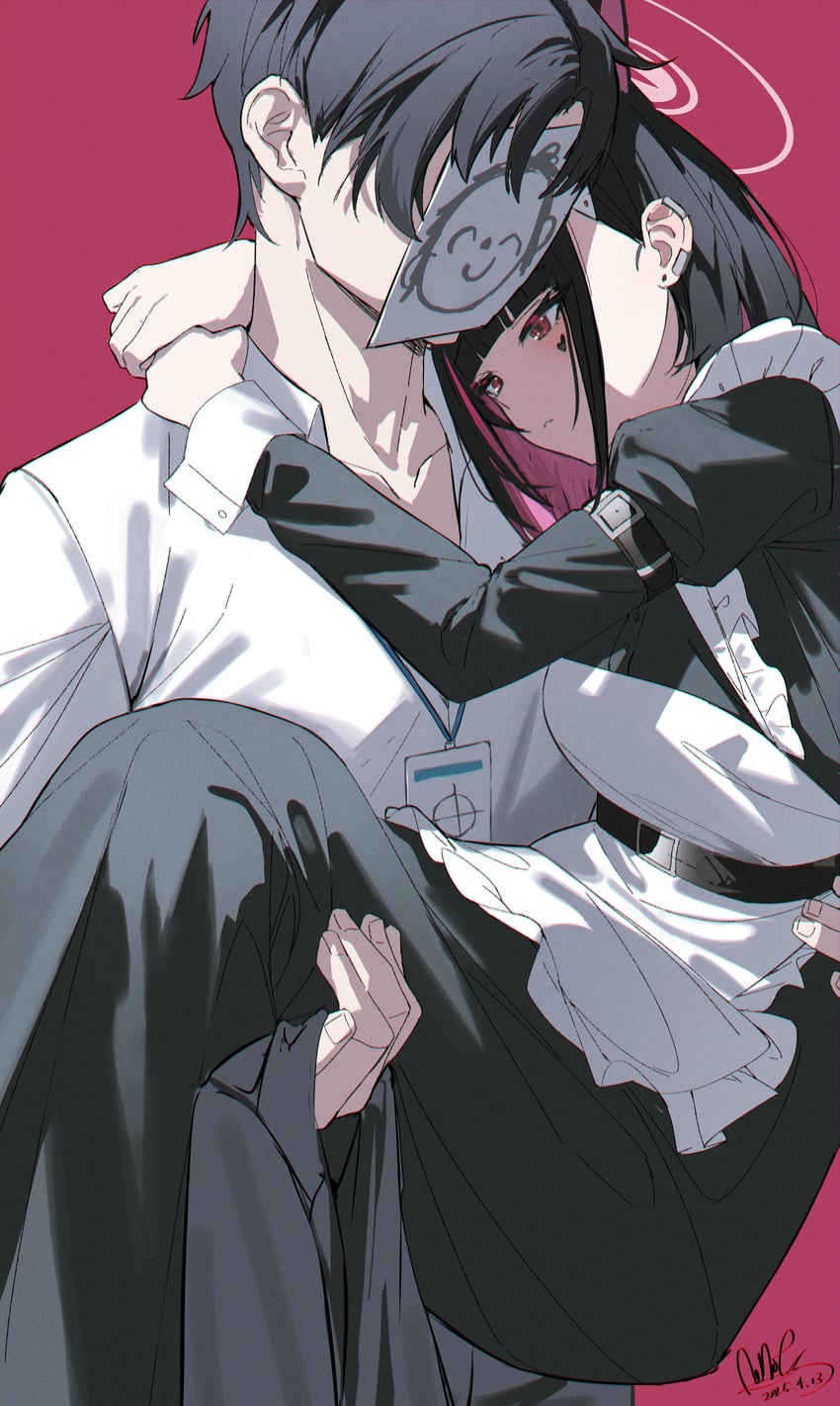 sensei, doodle sensei, and kazusa (blue archive) drawn by qtian
