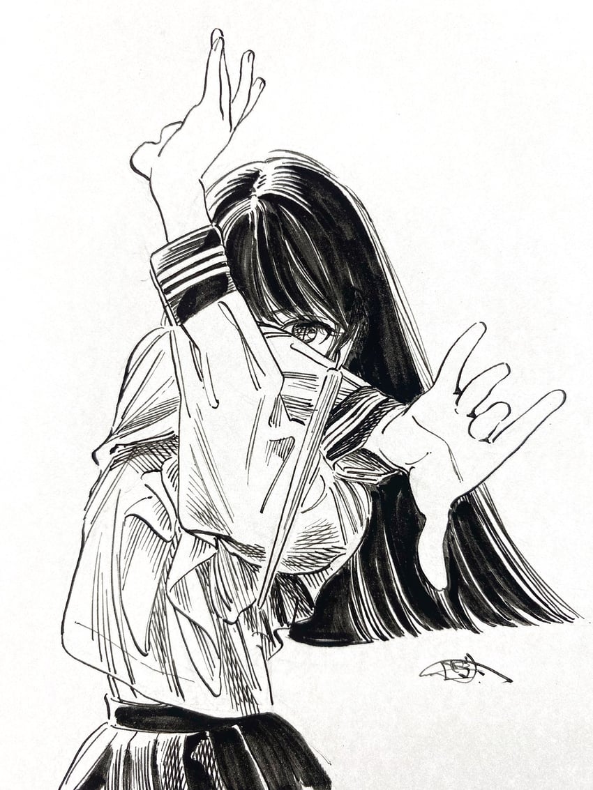 akebi komichi (akebi-chan no serafuku) drawn by hiro_(dismaless)