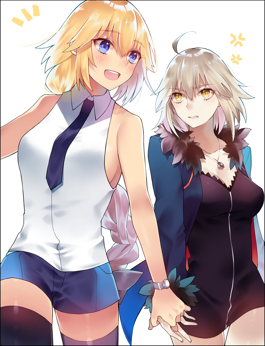 jeanne d'arc alter and jeanne d'arc (fate and 2 more) drawn by ichinosenen