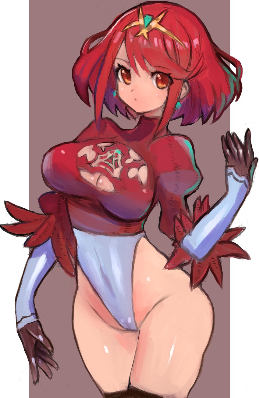 2b and pyra (xenoblade chronicles and 3 more) drawn by dakusuta