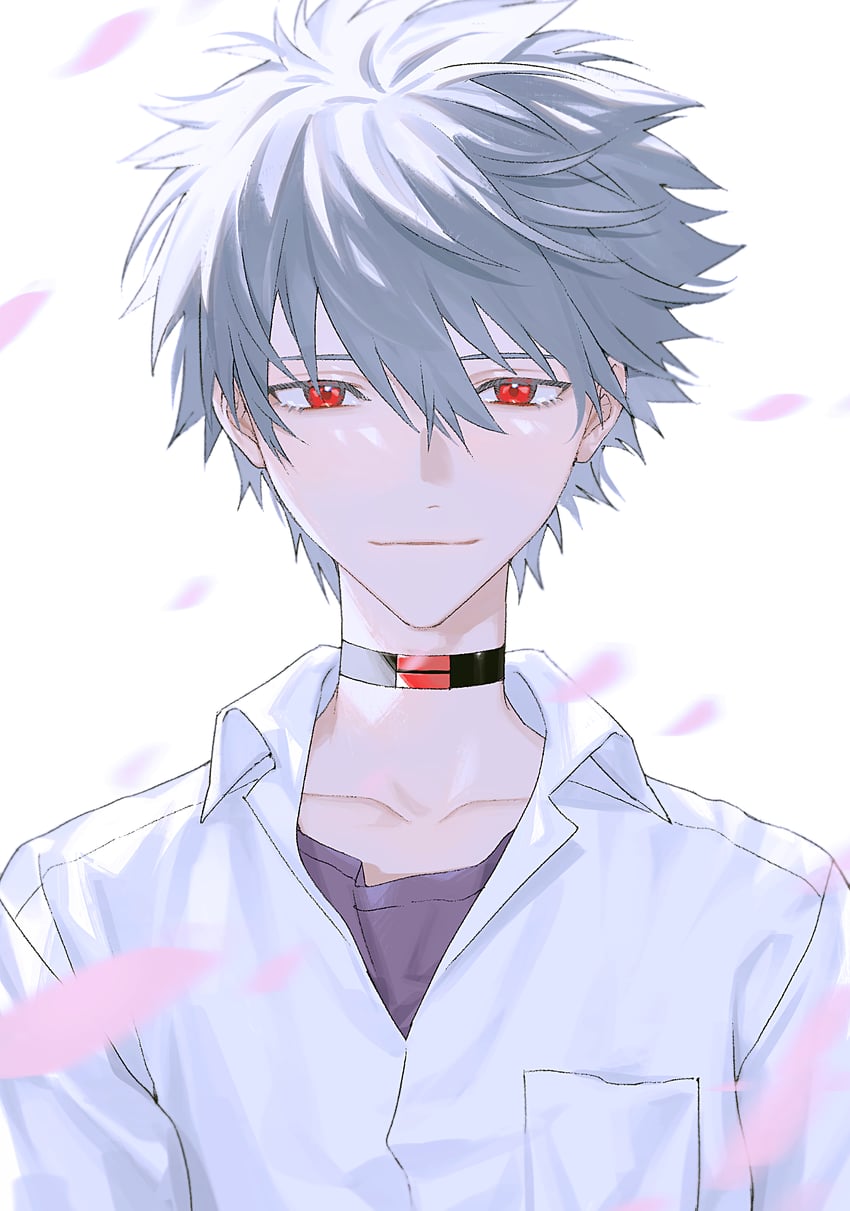 nagisa kaworu (neon genesis evangelion and 2 more) drawn by himo_(himodayoo)