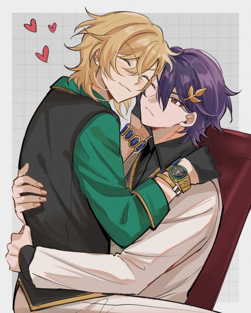 aventurine and dr. ratio (honkai and 1 more) drawn by meronppaii