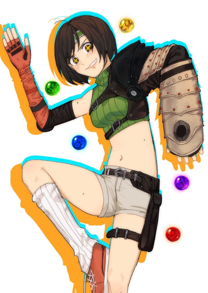 yuffie kisaragi (final fantasy and 2 more) drawn by sugar_diiamond