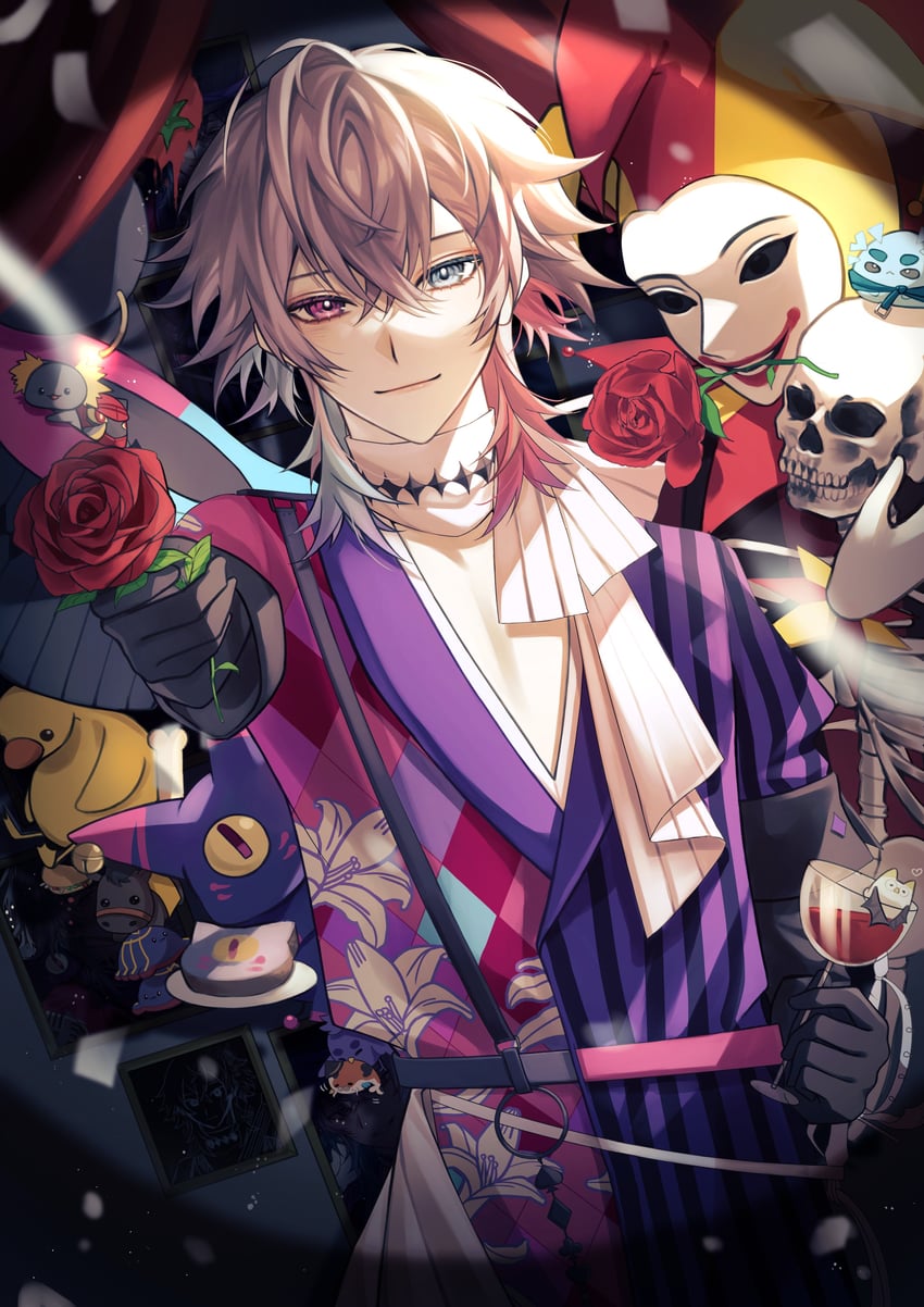 gavis bettel, phantom, hakkito, koipanion, axelotl, and 4 more (holostars and 1 more) drawn by yu_yu_(yuyuuuu99550771)