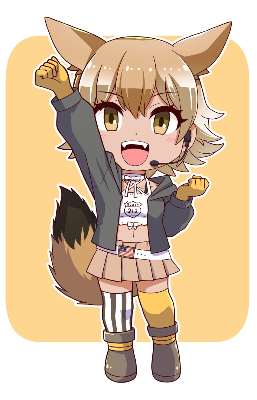 coyote (kemono friends and 1 more) drawn by rakugaki_arai
