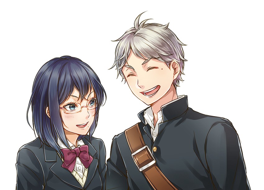 shimizu kiyoko and sugawara koushi (haikyuu!!) drawn by kou-hai