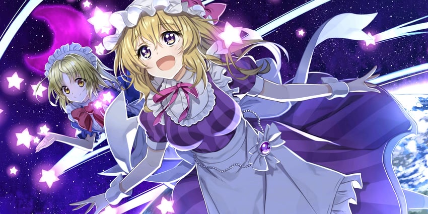 maribel hearn and mugetsu (touhou and 1 more) drawn by nakama_daichi