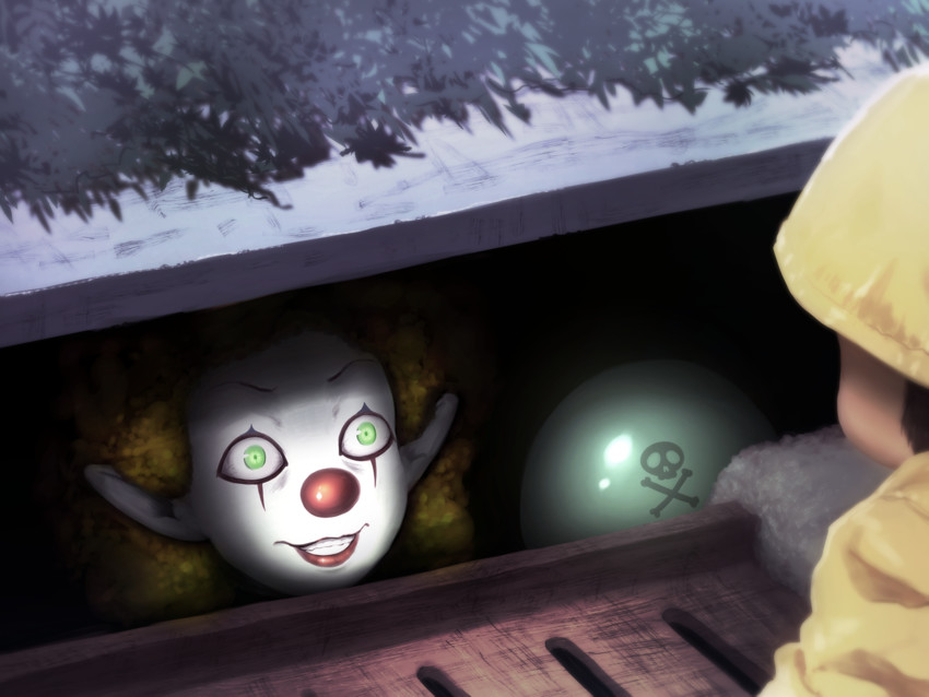 mizuhashi parsee, pennywise, and georgie denbrough (touhou and 1 more) drawn by shirosato