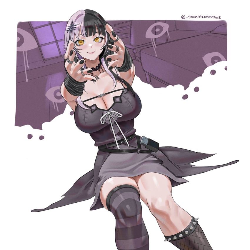 shiori novella (hololive and 1 more) drawn by seventeencrows