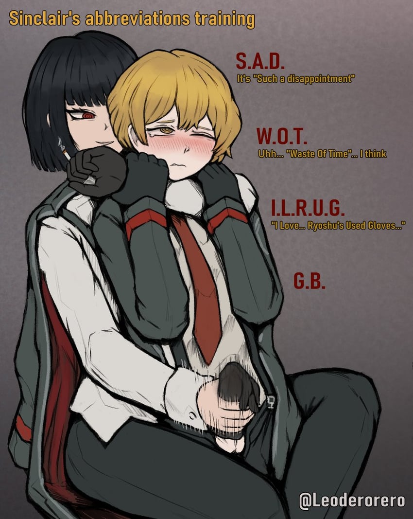sinclair and ryoshu (project moon and 1 more) drawn by leoderorero
