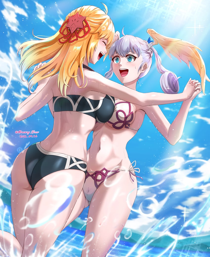 melia antiqua and fiora (xenoblade chronicles and 1 more) drawn by mercury_xeno