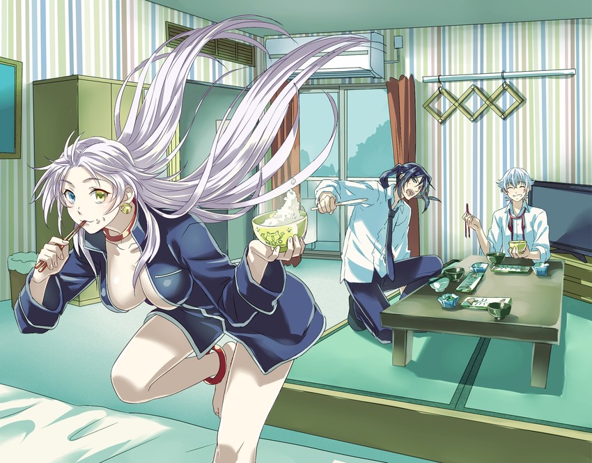 neko, yatogami kurou, and isana yashiro (k-project) drawn by suzaku_(zaku6584)
