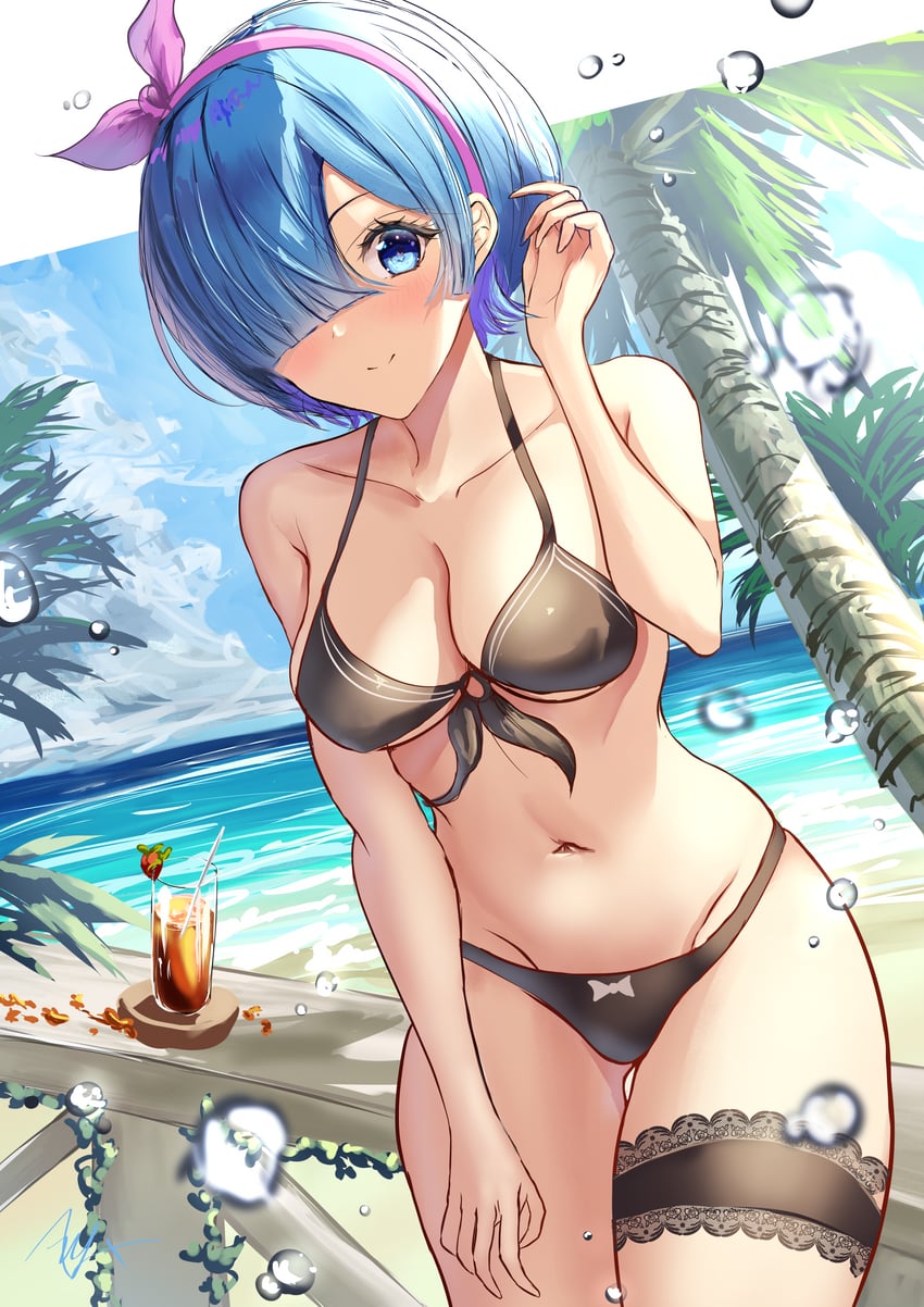 rem (re:zero kara hajimeru isekai seikatsu) drawn by arerex